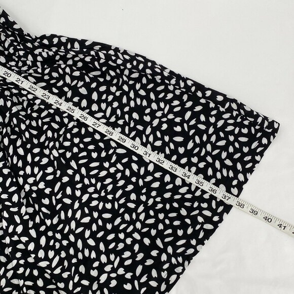 Womens Black White Sleeveless Halter Neck Knee Length A Line Dress Size Small - Picture 7 of 10